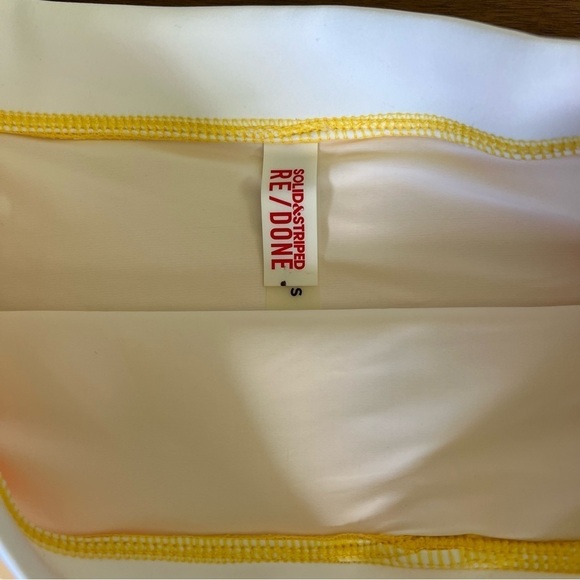 RE/DONE x SOLID & STRIPES YELLOW TWO PIECE SWIMSUIT SIZE S/M - Picture 7 of 11